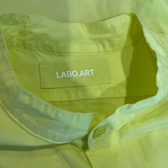 LABO.ART Labo Art Maglia Poeta Sushi Top Citronella Lemon Mandarin Collar Small - Picture 4 of 9